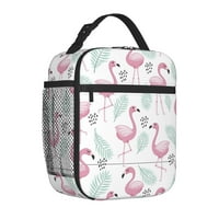 Tropical Flamingo vrećice za ručak izolirana nepropusna za ponovna propusnost Veliki kapacitet ručak Bo za radno putovanje u školskom uredu