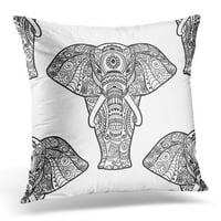 Sažetak uzorak sa slonom životinjske napravljene u tekstilu Afrički jastuk jastuk