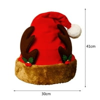 Eguiwyn Party Dressing Christmasckec Soft Santa Hat Xmas Hat Božićni šeširi Santa Cap za božićnu zabavu