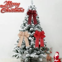 Feiona-lukovi za božićno drvce Božićno stablo Topper luk tkanine lukovi zimski dekor za kućnu božićnu