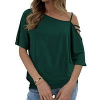 Advoicd majica Thirt Thirt Ženska moda Duboko V-izrez kratki rukav na vrhu majica s majicom od majica