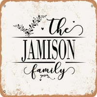 Metalni znak - porodica Jamison - Vintage Rusty Look