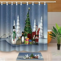 Božićni dekor Santa Claus sa poklonima protiv božićne tuš za tuširanje s podnim ortionicima za kupelj