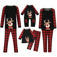 Porodični božićni pidžami Podudarni setovi Klasični pleteni Xmas stablo za spavanje stablo sretan božićni
