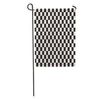 Smeđi šahovnice crno-bijeli kvadrati preplanuli uzorak bojom šahovska bašta zastava ukrasna zastava kuća baner