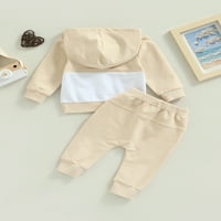 SUNISERY Baby Boy Winter odjeća dugi rukav duks dukserice Top hlače za kockice Duks Little Boy Outfit