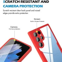Za nadogradnju Galaxy S Ultra CASE Clean Clean Bumper sa ugrađenim zaštitnim zaslonom Zaštita za zaštitu