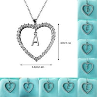 Ogrlice za žene pismo ogrlica sa ogrlicama Zirkon ogrlica od srca nakit srčane privjeske ogrlicu Ženska