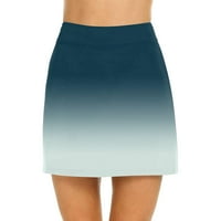 Xiuh Ženske gradijentne boje nagled mini suknje visoki struk kauzalna kratka suknja mornarice s