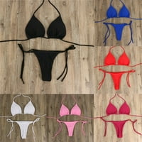 Ženski ton za bikini set bočni kravatni kupaći kostimi Brazilski kupaći kostimi