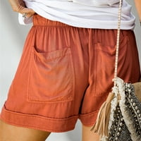 Štorce za znoje Bermuda za žene plus veličine posteljina kratke hlače elastične šorte od koljena duljine