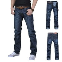 Iopqo teretne hlače za muškarce Muške četiri sezone Slobodno poslovanje Solidna boja Prave hlače Jeans