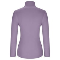 Ženski džemper sa dugim rukavima Osnovni pulover TOP Čvrsto boje Casual Plit Jumper Purple Veličina
