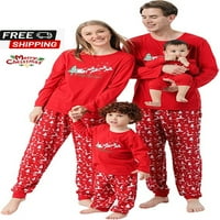 Pudcoco odgovara božićnim pidžamama za porodičnu odjeću crveno