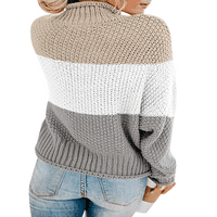 PrettyGuide ženski rubneck džemper Dolman rukav preveliki kabel pletene pulover džemper bela bijela