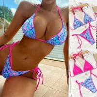 Žene Dva push-up podstavljena čvrsta zavoja Split plaža Bikini kupaći kostim dame žensko kupalište žensko