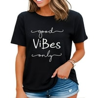 Dobre vibracije samo smiješne umjetnosti Tekst Grafička majica Žene Ljeto na plaži Nasloni za odmor