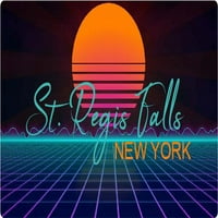 St. Regis Falls New York Vinil Decal Stiker Retro Neon Dizajn