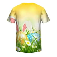 CLLIOS Uskršnje grafičke majice za muškarce Ljeto 3D print majica kratki rukav Slim Fit Top Fitness