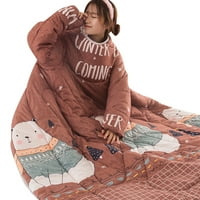 Višenamjenski ljubitelji zimski topli dugi rukav O-izrez O-izrez Ispiši debelu pokrivač za veličinu za krevet