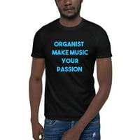 3xl plavi organski organizam - napravite muziku svoju pamučnu majicu sa strašću kratkih rukava po nedefiniranim poklonima