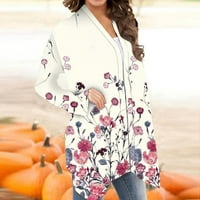 Kimonos Cardigan za ženske plus veličine Ležerne prilike dugih rukava Casual Print Top bluza Cardigan