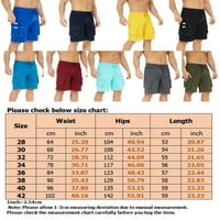 Prednjeg swwalk-a za muškarce Elastična struka kratke hlače Solidne boje Ljetne kratke hlače Odmor udobnosti