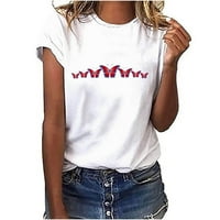 FVWitlyh T majice za žene Ljetne košulje Lood Fit Women T-majice Vrhunske majice Okrugli vrat Slowe