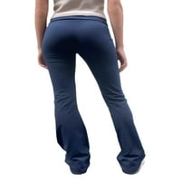 Sutnice ženske ležerne rastezanje joge hlače visoke strukske solidne boje Lounge Hlače Workout pantalone