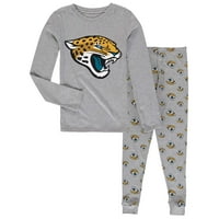 Mladi Heather Sivi Jacksonville Jaguars dugih rukava i hlače za spavanje