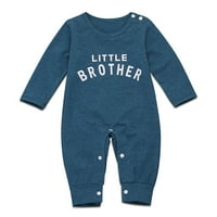 GUBOTARE Baby Rompers pidžamas dječački odjeća Letter Playsiit BABY Gumb Jumpsing Girl Girl Romper Boys Romper & Toucks, plava 3 mjeseca