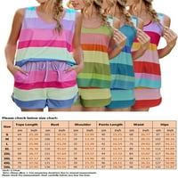 Capreze Plus size Žene Rainbows Outfit Postavi Casual Short rukav T-majice Bodycon Hotcres Set JOGPER
