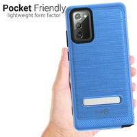Coverson Samsung Galaxy Note futrola za telefon, tanki metalni kickstand Poklopac, plava
