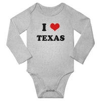 Srce Texas Američki država vole bebu dugih romašira novorođene odjeće