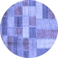 Ahgly Kompanija Mašina koja prati okoline okrugli patchwork plavi prelazni prostirljivi, 8 'krug
