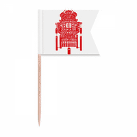 Tradicionalni kineski crveni uzorak zastava za zube za mlađenje oznake za zabavu za zabavu
