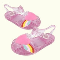 Oalirro - Odabrana toddler djevojka sandale PVC tkanina zatvorena cipela za cipele na plaži veličine