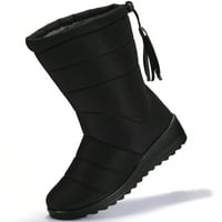 Ženske dame čizme za snijeg Fau krzno obložene vodootpornim cipelama dame nove ležerne pješačke čizme