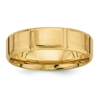 14k žuto zlato udobnost Fit jedinstveni vjenčani prsten veličine 10,5