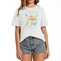 COUDIN CREW Ljetni odmor Plaža Porodična putovanja Ženska ljetna majica - Trendi grafički dizajn i meki