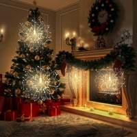 Morease Cvjetna svjetla, LED bakrene žice Starburst svjetlosne svjetlosne režimi punjive banke banke vila sa udaljenim, vodootpornim visećim svjetlima za božićnu zabavu ukras za zabavu