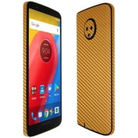 Skinomi Techskin Zlatni karbonski vlakno i zaštitni ekran za Motorola moto G6