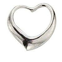 Sterling srebrni 30 BO lanac mali plutajući srčani privjesak ogrlica