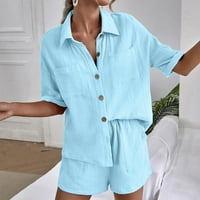 Dyegold ženski salon trenerka za stalak za posteljinu kratki dugi rukav niz majica majica za kratke