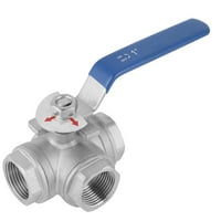 Kuglični ventil, kuglični ventil od nehrđajućeg čelika, izdržljiv trosmjerni L-tip za industrijsku