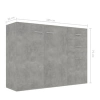 Suzicca bocdeboard beton siva 41.3 x11.8 x29.5 inženjerirano drvo