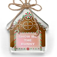 Ornament ispisani jedan na strani mi pokazuje da je Bunny zeko granični božićni neonblond