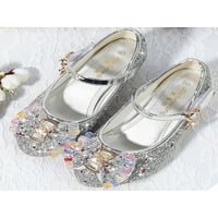Dečija haljina cipele blistaju mary jane sandale blistave princeze cipela lagana ples luk srebrna 10c