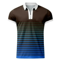 Leey-World Muškarke Grafičke T majice Polo majice za muškarce Kratki rukav ljetni uzročni ovratnik za
