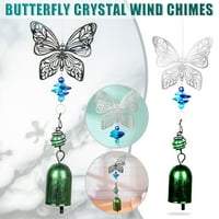Feltree viseći ukrasi čišćenja leptir gvožđe kristalni privjesak za kućno zvono vjetrovito za diiy kristalno